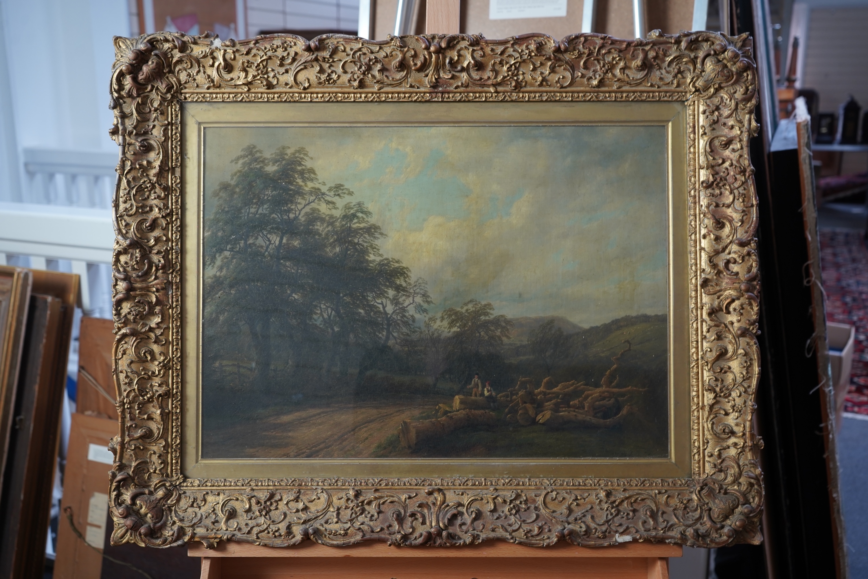 Thomas Baker, 1809-1864, Landscape with timber cutters